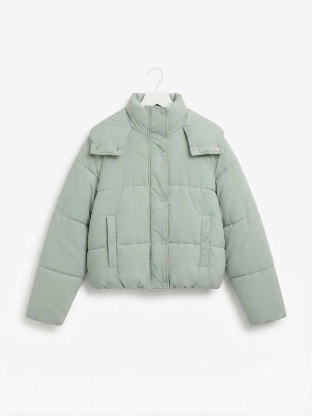 Coffee Shop New York Sage Green Quilted Puffer Jacket Size XL